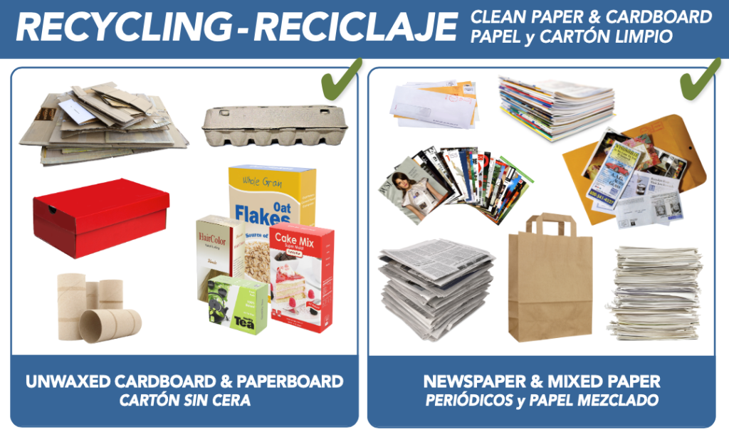 Paper Recycling Cart Items