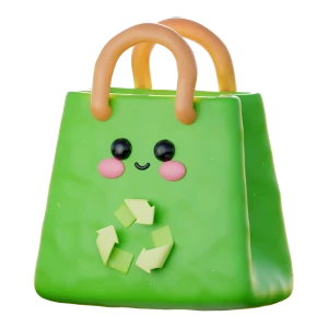 A reusable bag cartoon image