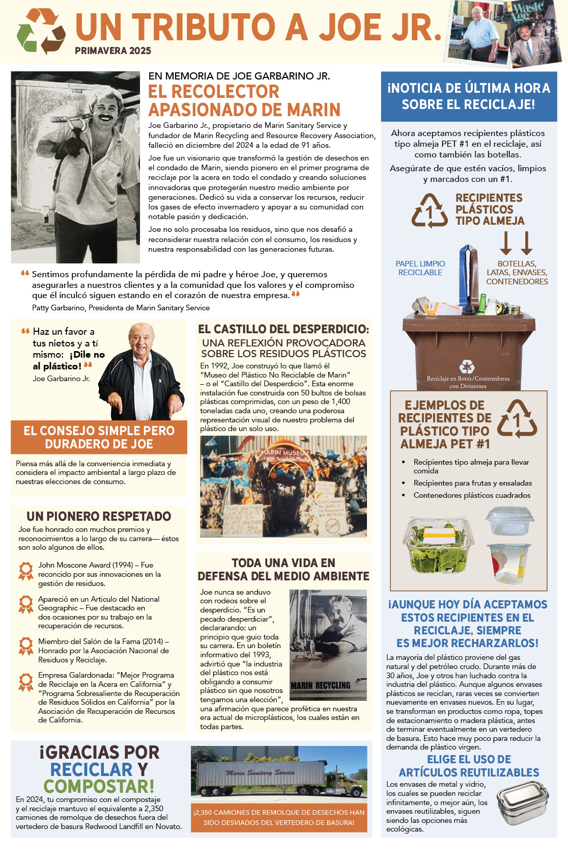 Marin Sanitary Boletin informativo de primavera de 2025 page 1