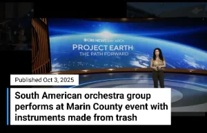 Screenshot of CBS "Planet Earth" spotlight on Marin Sanitary Service Customer Appreciation Day 2025.