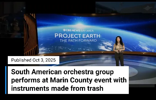 Screenshot of CBS "Planet Earth" spotlight on Marin Sanitary Service Customer Appreciation Day 2025.