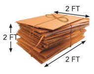 Cardboard boxes broken down in to 2Ft squares for recycling